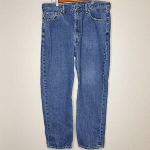 Levis 550 Relaxed Fit Jeans Mens 38x32 Medium Wash Straight Dadcore Denim